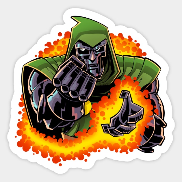 Doctor Doom Sticker by tommartinart